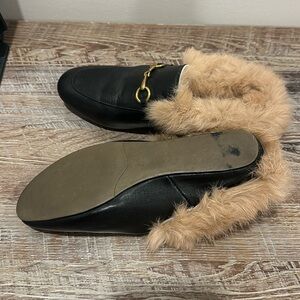 Fur loafers